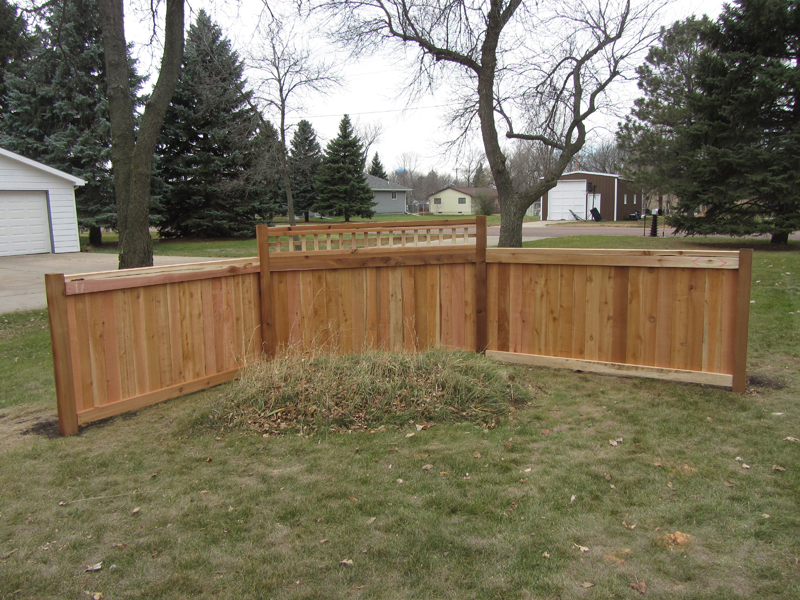 Amerifence Corporation Salina, Kansas - Wood Fencing, Decorative Cedar Privacy with Picket Accent AFC, SD